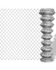 Clôture à mailles losangées Acier galvanisé 25x1 m Argenté | Mobilier & Déco