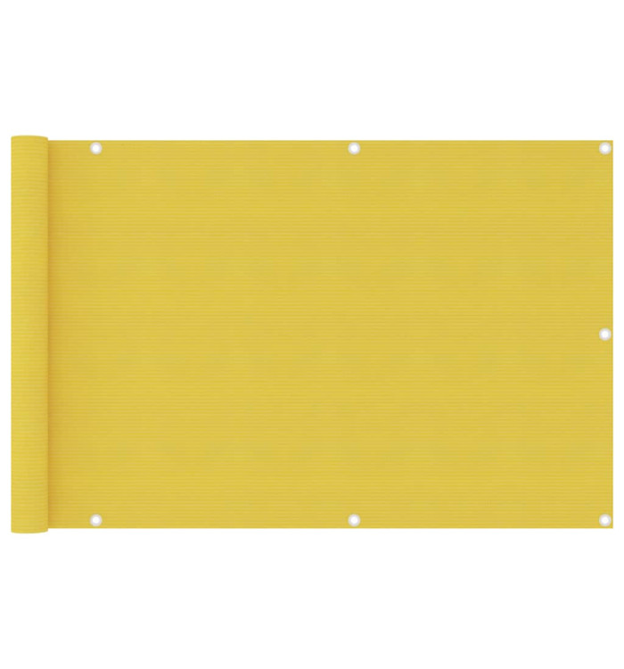 Écran de balcon Jaune 90x400 cm PEHD | Mobilier & Déco