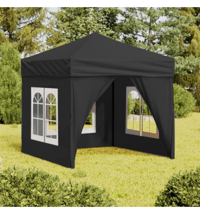 Tente de réception pliable avec parois Anthracite 2x2 m | Mobilier & Déco