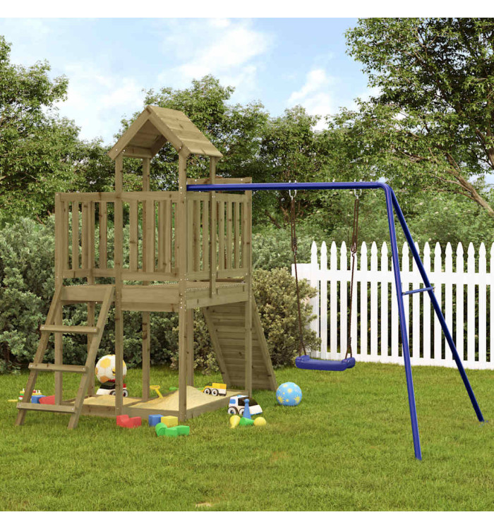 Aire de jeux d'extérieur bois de pin imprégné | Mobilier & Déco