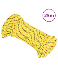 Corde de bateau Jaune 5 mm 25 m Polypropylène | Mobilier & Déco