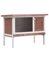 Clapier d'extérieur 1 niveau Marron Bois | Mobilier & Déco