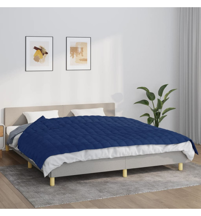 Couverture lestée Bleu 155x220 cm 7 kg Tissu | Mobilier & Déco