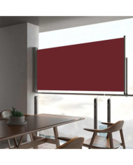 Auvent latéral rétractable de patio 60x300 cm Rouge | Mobilier & Déco