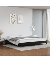 Cadre de lit sans matelas noir 200x200 cm similicuir | Mobilier & Déco