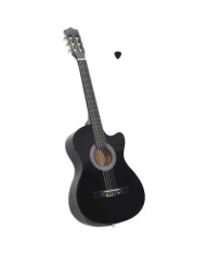 Guitare découpée classique occidentale avec 6 cordes Noir 38" | Mobilier & Déco