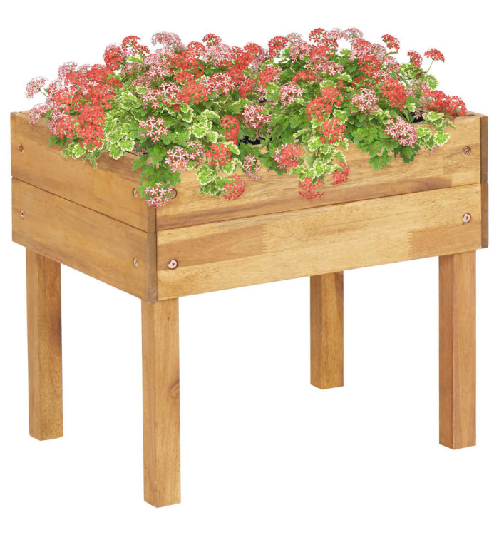 Jardinière surélevée 50x40x45 cm Bois massif d'acacia | Mobilier & Déco