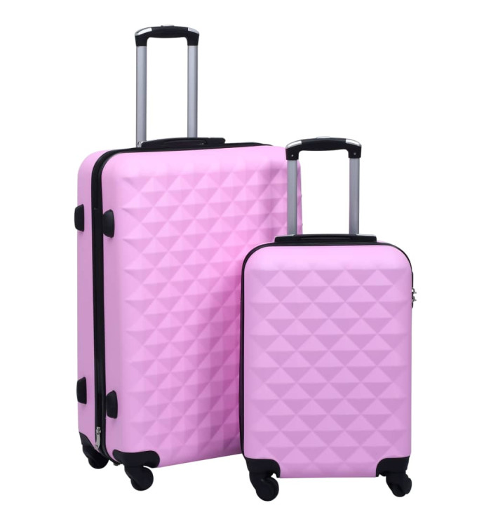 Ensemble de valises rigides 2 pcs Rose ABS | Mobilier & Déco