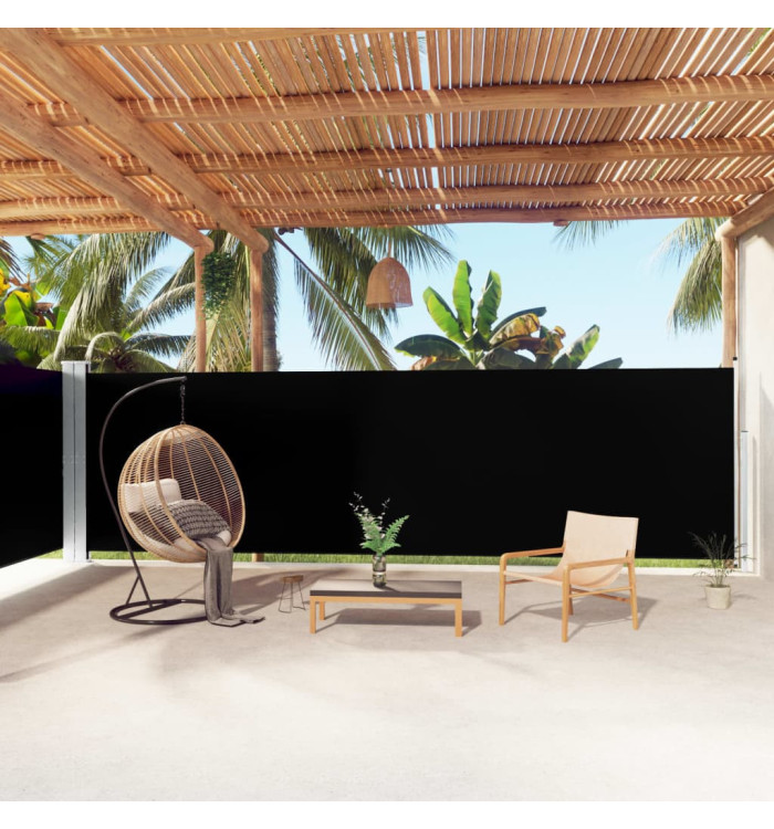 Auvent latéral rétractable Noir 180x1000 cm | Mobilier & Déco