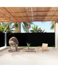 Auvent latéral rétractable Noir 180x1000 cm | Mobilier & Déco