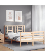 Cadre de lit sans matelas 120x200 cm bois massif | Mobilier & Déco