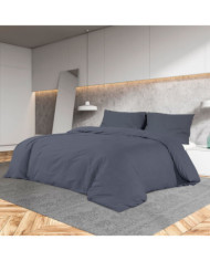 Ensemble de housse de couette Anthracite 200x200 cm Microfibre | Mobilier & Déco