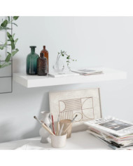 Étagère murale flottante Blanc brillant 60x23,5x3,8 cm MDF | Mobilier & Déco