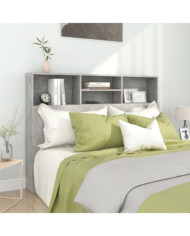 Armoire de tête de lit Gris béton 140x19x103,5 cm | Mobilier & Déco