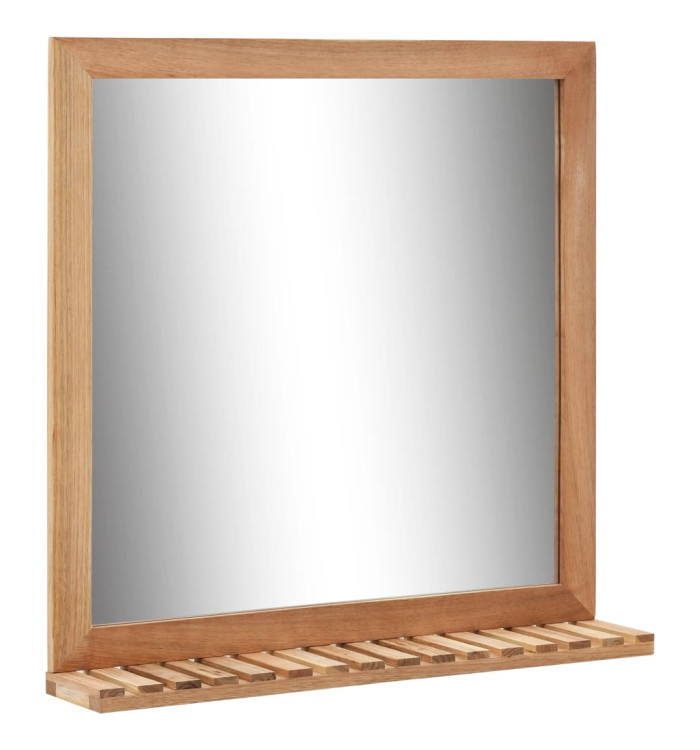 Miroir de salle de bain 60 x 12 x 62 cm Bois de noyer massif | Mobilier & Déco