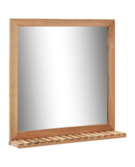 Miroir de salle de bain 60 x 12 x 62 cm Bois de noyer massif | Mobilier & Déco