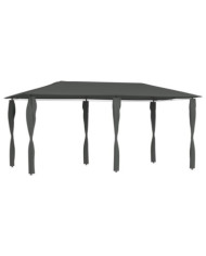 Belvédère avec revêtement de poteaux 2,98x5,3x2,59 m 160 g/m² | Mobilier & Déco
