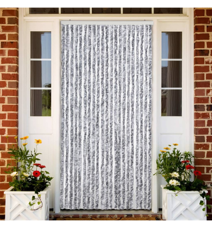 Moustiquaire Blanc et gris 90x220 cm Chenille | Mobilier & Déco