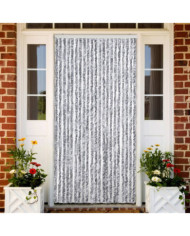 Moustiquaire Blanc et gris 90x220 cm Chenille | Mobilier & Déco