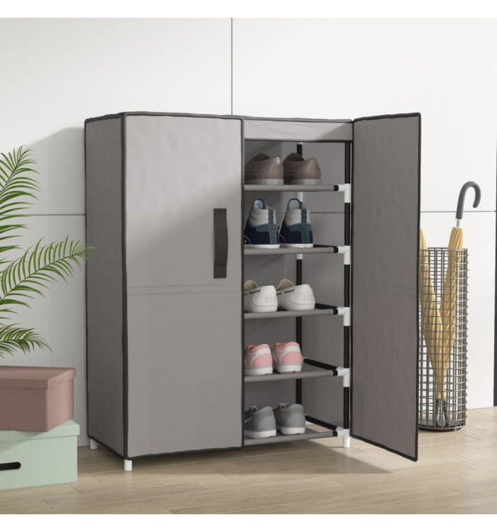 Armoire à chaussures Gris 60x28x90 cm Tissu | Mobilier & Déco