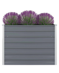 Jardinière 100x100x77 cm Acier galvanisé Gris | Mobilier & Déco