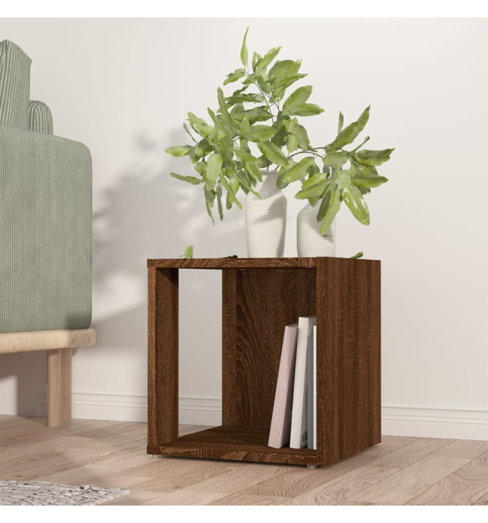 Table d'appoint Chêne marron 33x33x34,5 cm Bois d'ingénierie | Mobilier & Déco