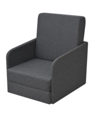 Fauteuil convertible gris foncé tissu | Mobilier & Déco