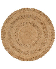 Tapis Jute tressé à la main 120 cm Rond | Mobilier & Déco