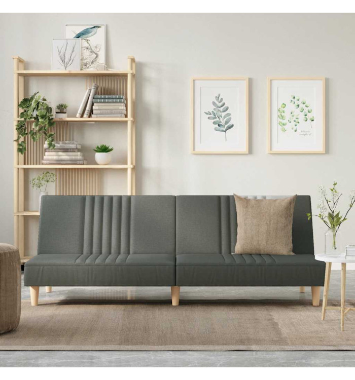 Canapé-lit gris foncé tissu | Mobilier & Déco