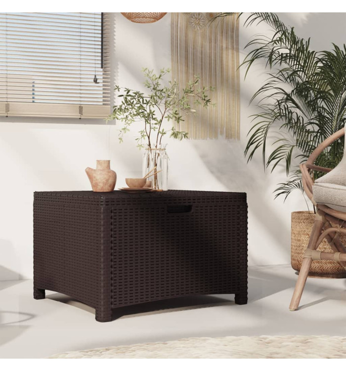 Boîte de rangement de jardin 60x54x41 cm Rotin PP Marron | Mobilier & Déco