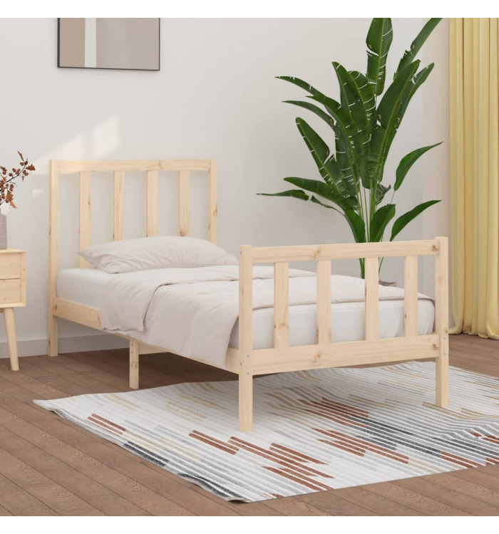 Cadre de lit sans matelas 90x190 cm bois massif | Mobilier & Déco