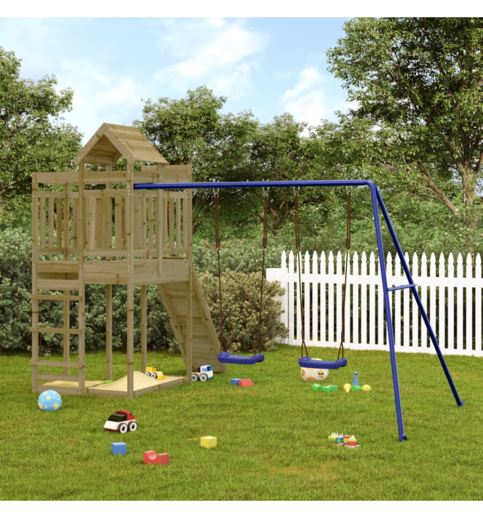 Aire de jeux d'extérieur bois de pin imprégné | Mobilier & Déco