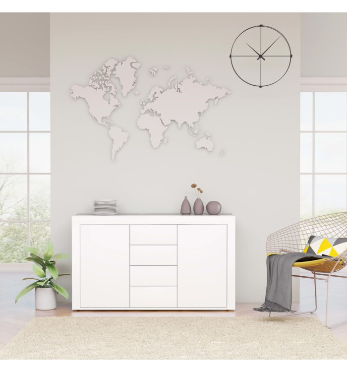 Buffet Blanc brillant 120x36x69 cm Bois d’ingénierie | Mobilier & Déco
