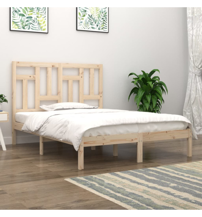Cadre de lit Bois de pin massif 140x190 cm | Mobilier & Déco