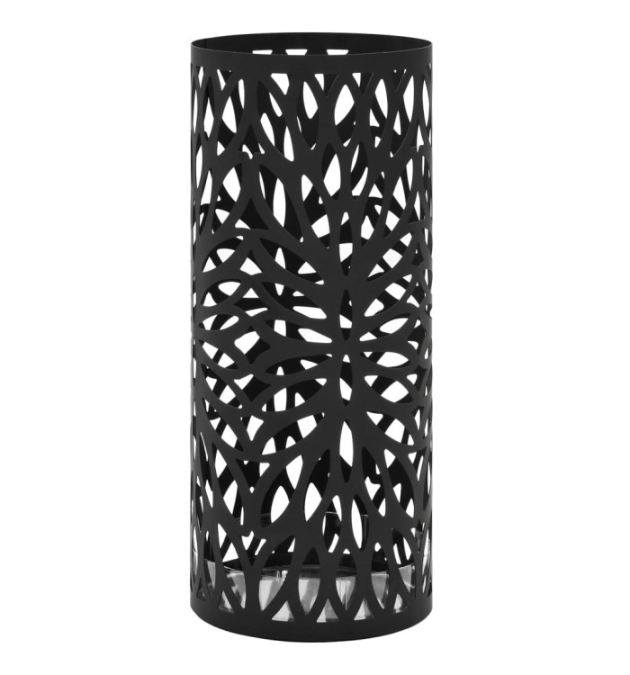 Porte-parapluie Feuilles Acier Noir | Mobilier & Déco