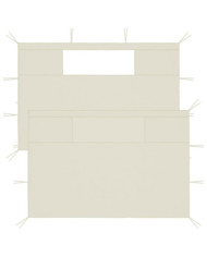 Parois latérales de belvédère avec fenêtres 2 pcs Crème | Mobilier & Déco