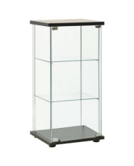 Armoire de rangement Verre trempé Noir | Mobilier & Déco