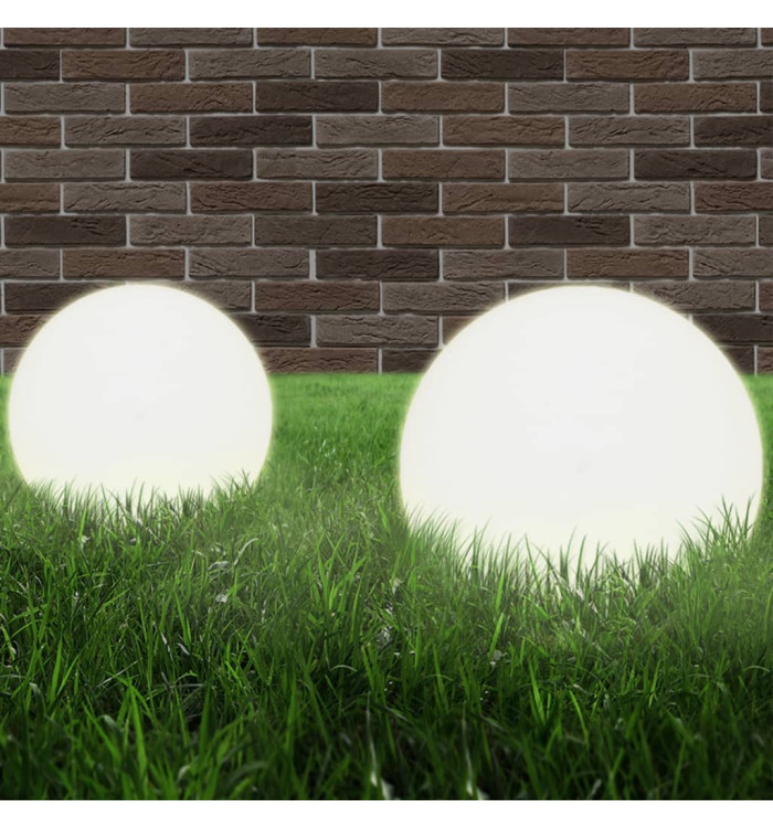 Lampe à LED sous forme de boule 2 pcs Sphérique 25 cm PMMA | Mobilier & Déco