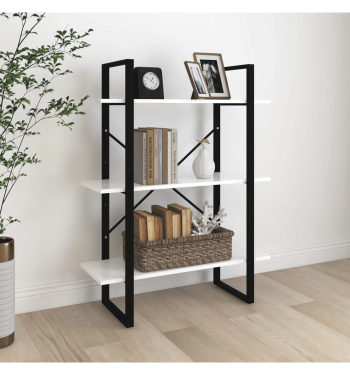 Bibliothèque blanc 80x30x105 cm bois d'ingénierie | Mobilier & Déco