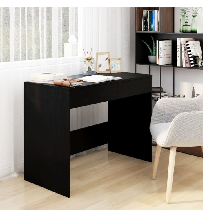 Bureau Noir 101x50x76,5 cm Bois d'ingénierie | Mobilier & Déco