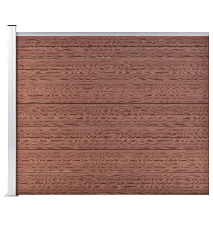 Panneau de clôture WPC 175x146 cm Marron | Mobilier & Déco