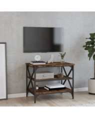 Meuble TV Chêne fumé 60x40x50 cm Bois d'ingénierie | Mobilier & Déco