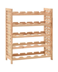 Casier à bouteilles pour 25 bouteilles Bois de noyer 63x25x73cm | Mobilier & Déco