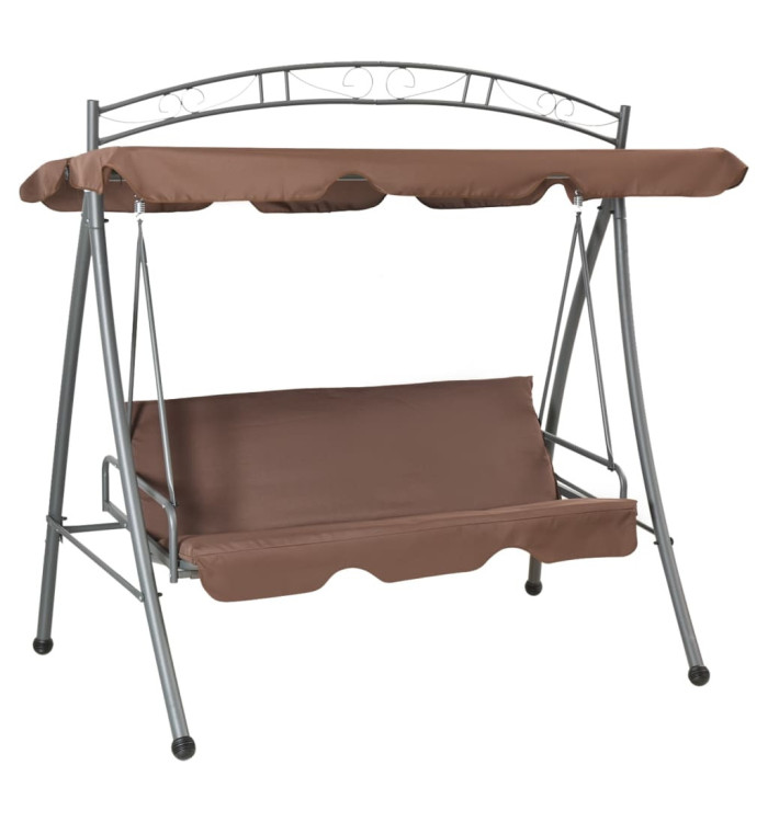 Balancelle convertible d'extérieur avec auvent Café | Mobilier & Déco