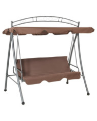 Balancelle convertible d'extérieur avec auvent Café | Mobilier & Déco