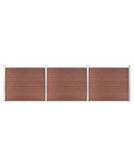 Ensemble de panneau de clôture WPC 526x146 cm Marron | Mobilier & Déco