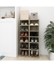 Armoires à chaussures 2 pcs Chêne Sonoma 27,5x27x102 cm | Mobilier & Déco