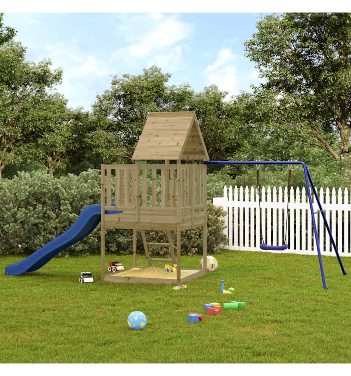 Aire de jeux d'extérieur bois de pin imprégné | Mobilier & Déco
