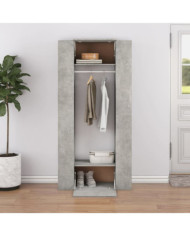 Armoires de couloir 2 pcs gris béton bois d'ingénierie | Mobilier & Déco