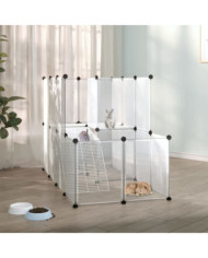 Cage pour petits animaux Transparent 142x74x93 cm PP et Acier | Mobilier & Déco